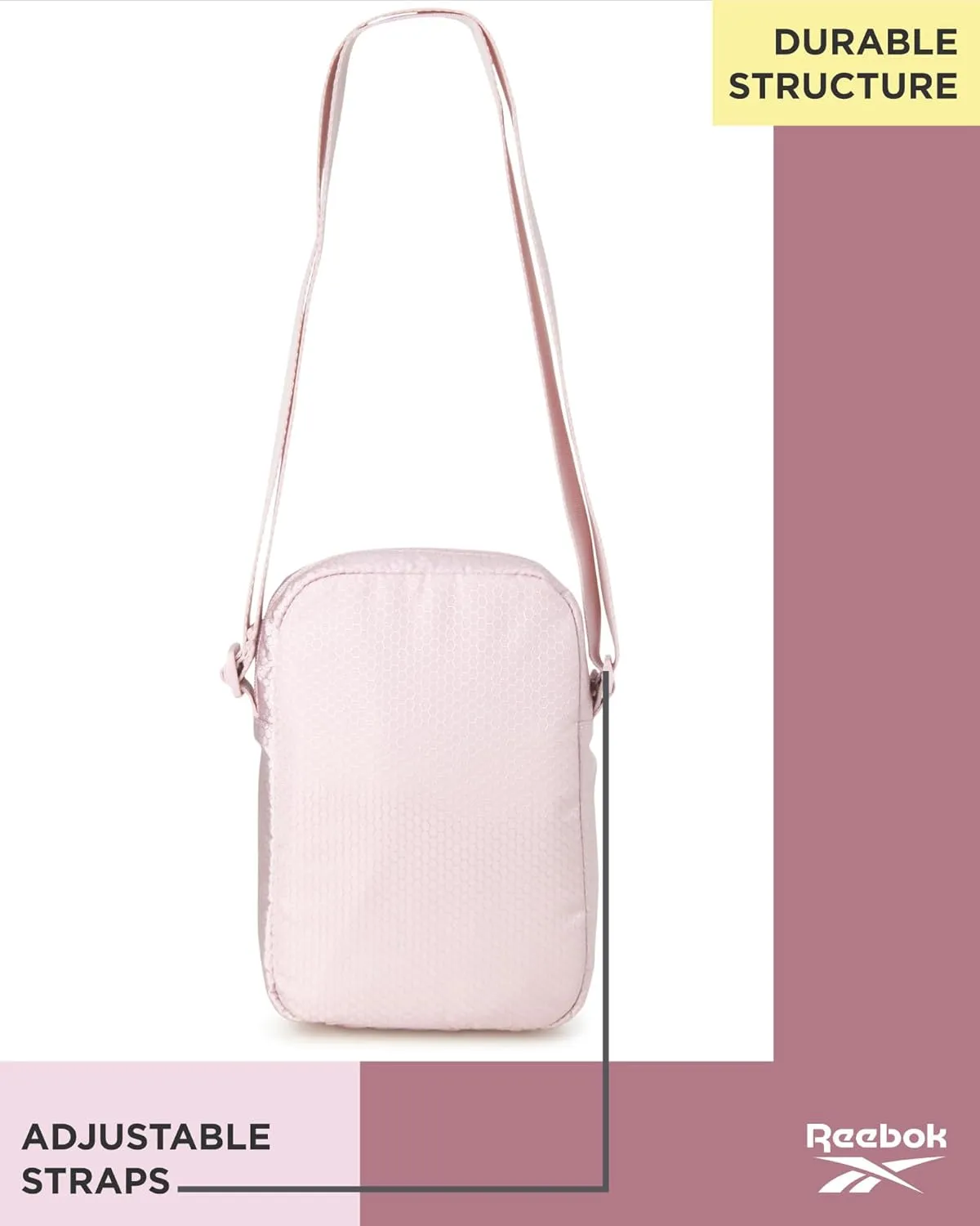 Reebok Women's Crossbody Bag - Mini Purse Shoulder Handbag with Adjustable Strap - Small Casual Sling Bag for Women