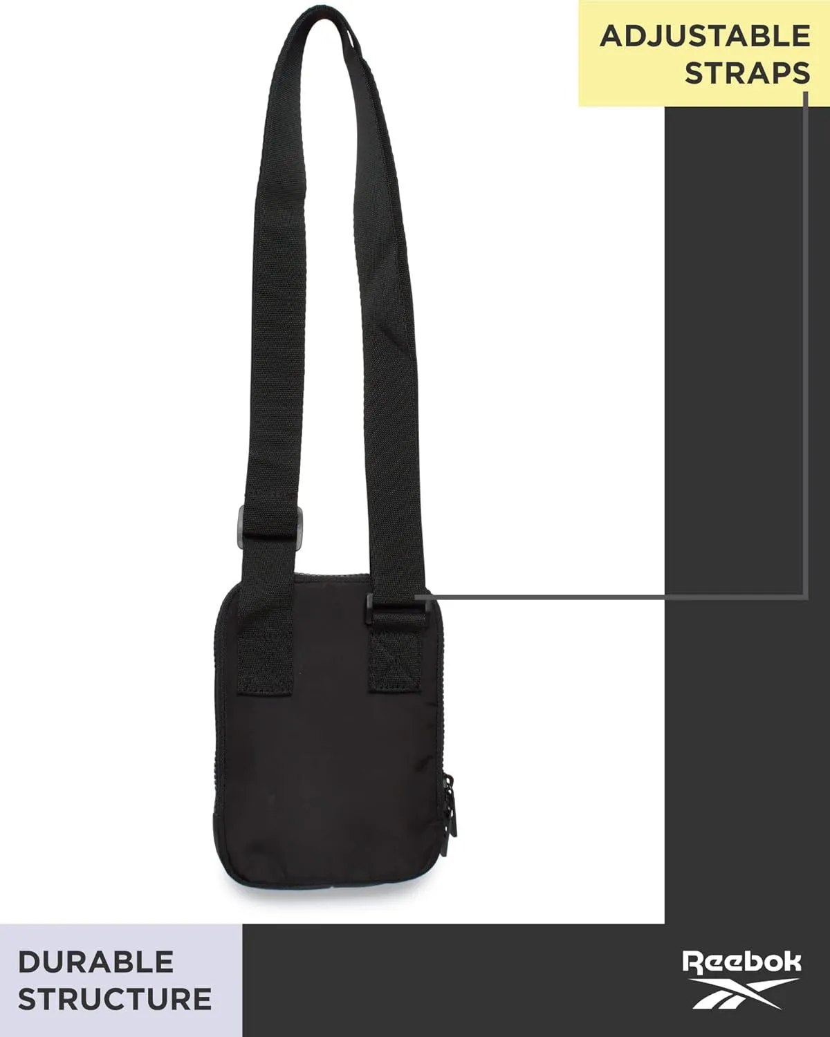 Reebok Women's Crossbody Bag - Mini Purse Shoulder Handbag with Adjustable Strap - Small Casual Sling Bag for Women