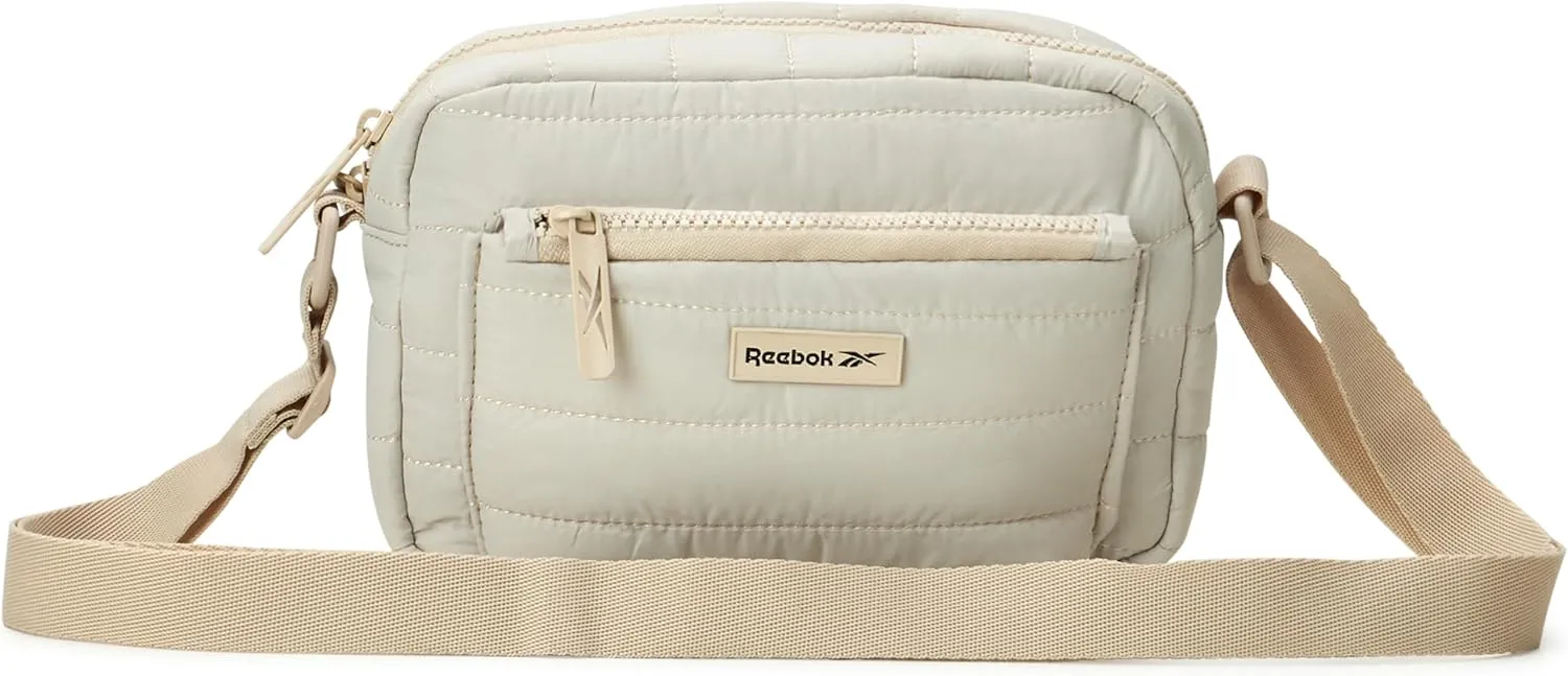 Reebok Womens Crossbody Bags - Lightweight Sling Cell Phone Purse, Quilted Small Crossbody Bags Women