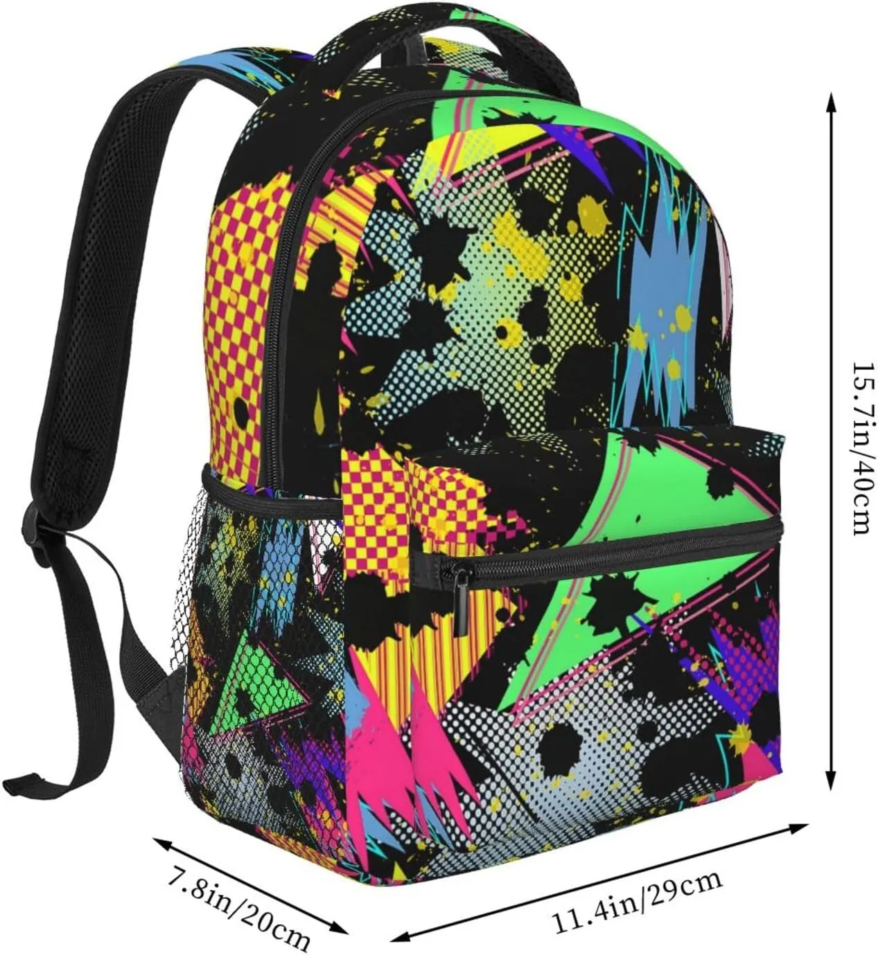 Retro 80s 90s Backpack,Cute Bookbags Laptop Bag Shoulder Bags Travel Hiking Camping Daypack for Men Women