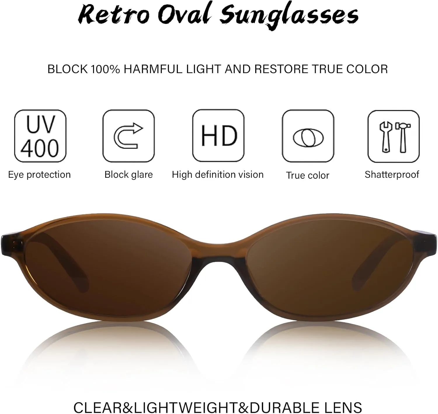 Retro Oval Cat Eye Sunglasses for Women Y2k Designer Trendy Narrow Shades UV protection Sun Glasses