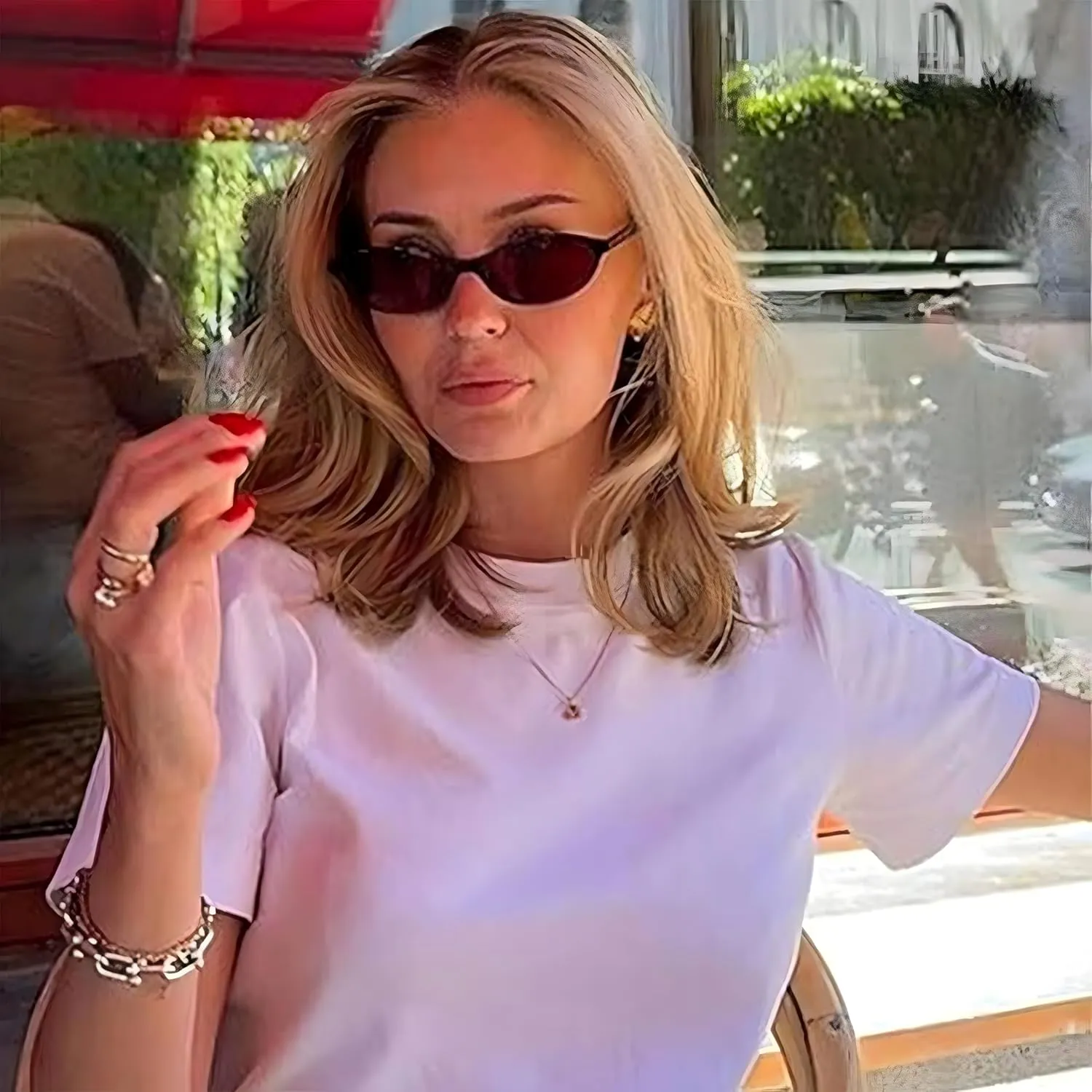 Retro Oval Cat Eye Sunglasses for Women Y2k Designer Trendy Narrow Shades UV protection Sun Glasses