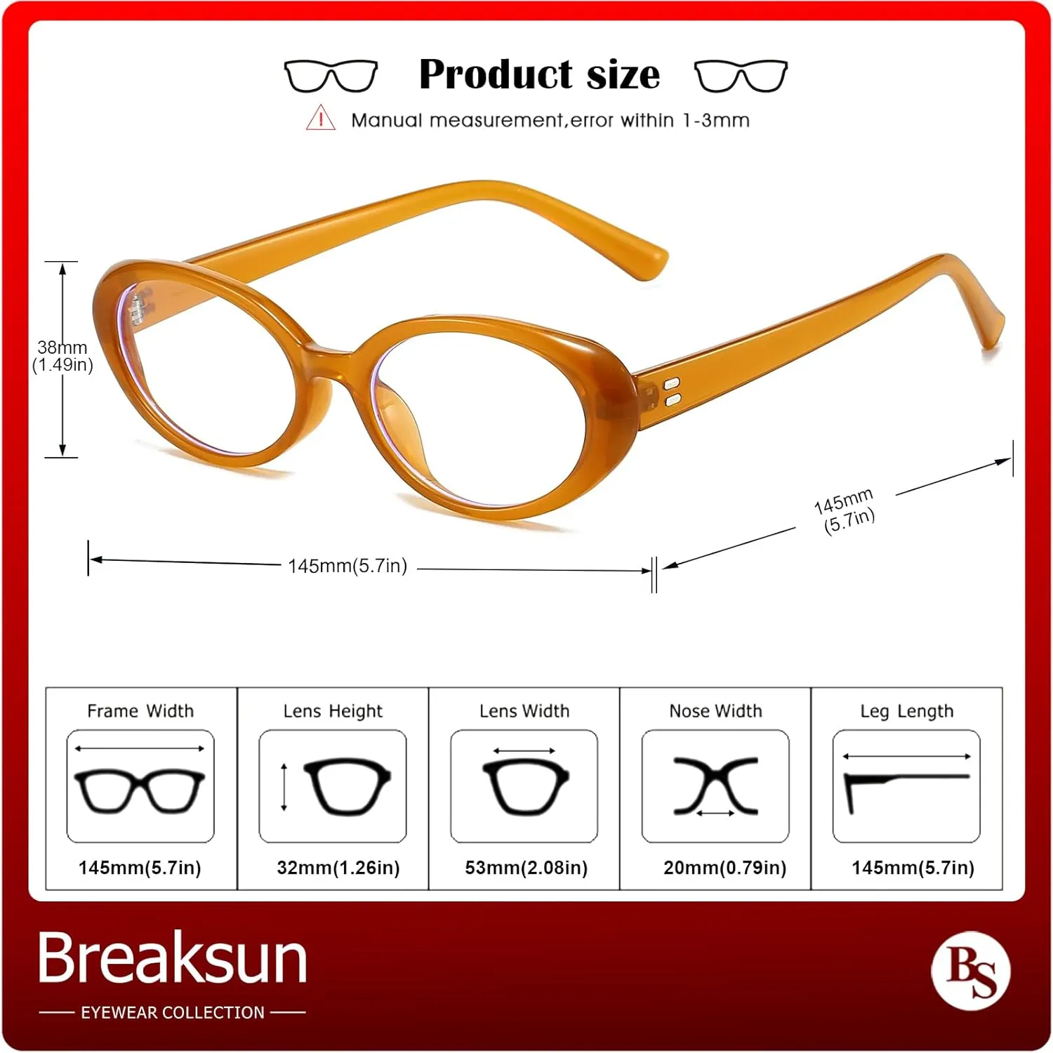 Retro Oval Glasses for Women Men Fashion 90s Blue Light Blocking Glasses Small Face Clear Lens Eyeglasses