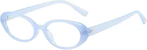 Retro Oval Glasses for Women Men Fashion 90s Blue Light Blocking Glasses Small Face Clear Lens Eyeglasses