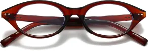 Retro Oval Glasses for Women Men Small Face Cat-eye Blue Light Glasses Vintage Style