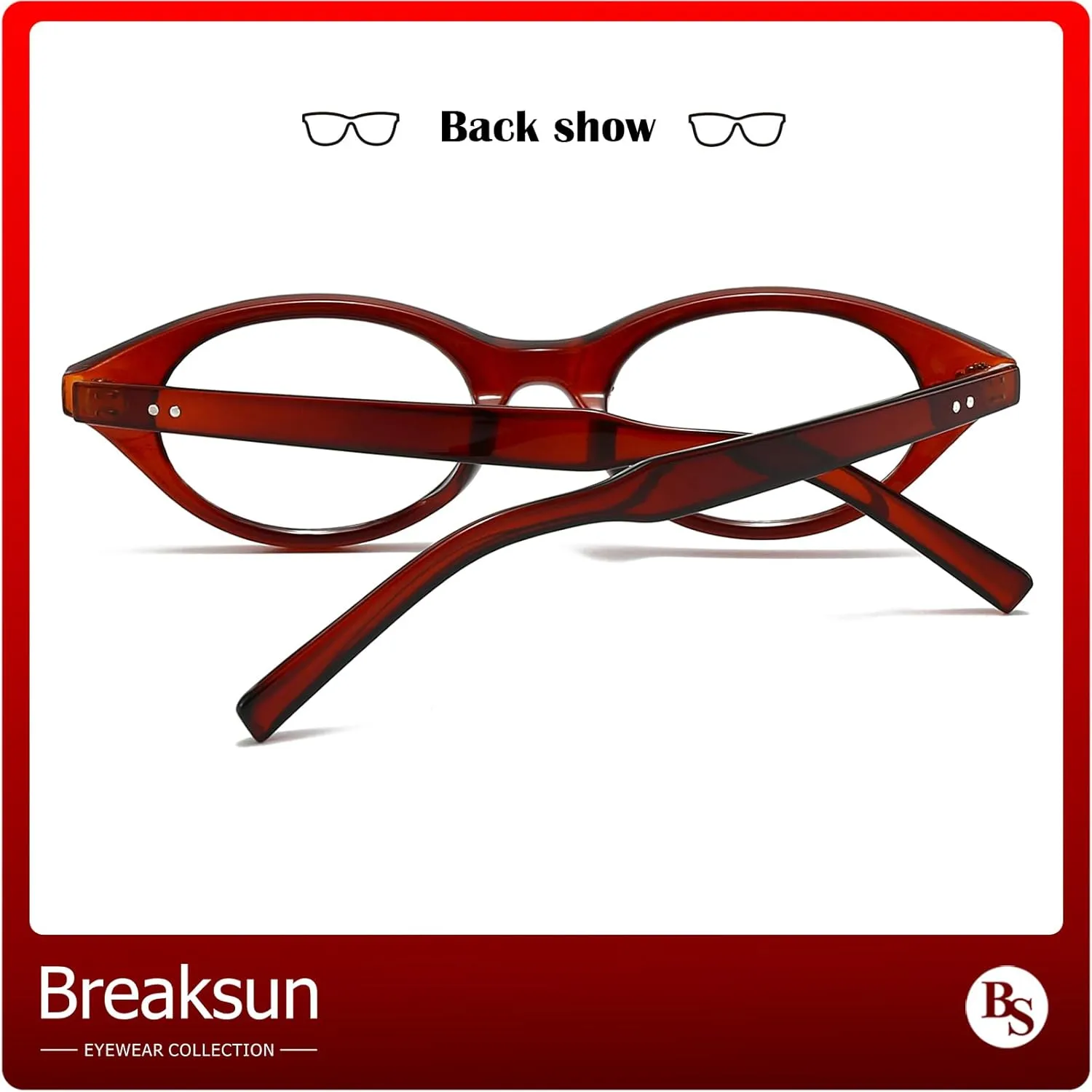 Retro Oval Glasses for Women Men Small Face Cat-eye Blue Light Glasses Vintage Style