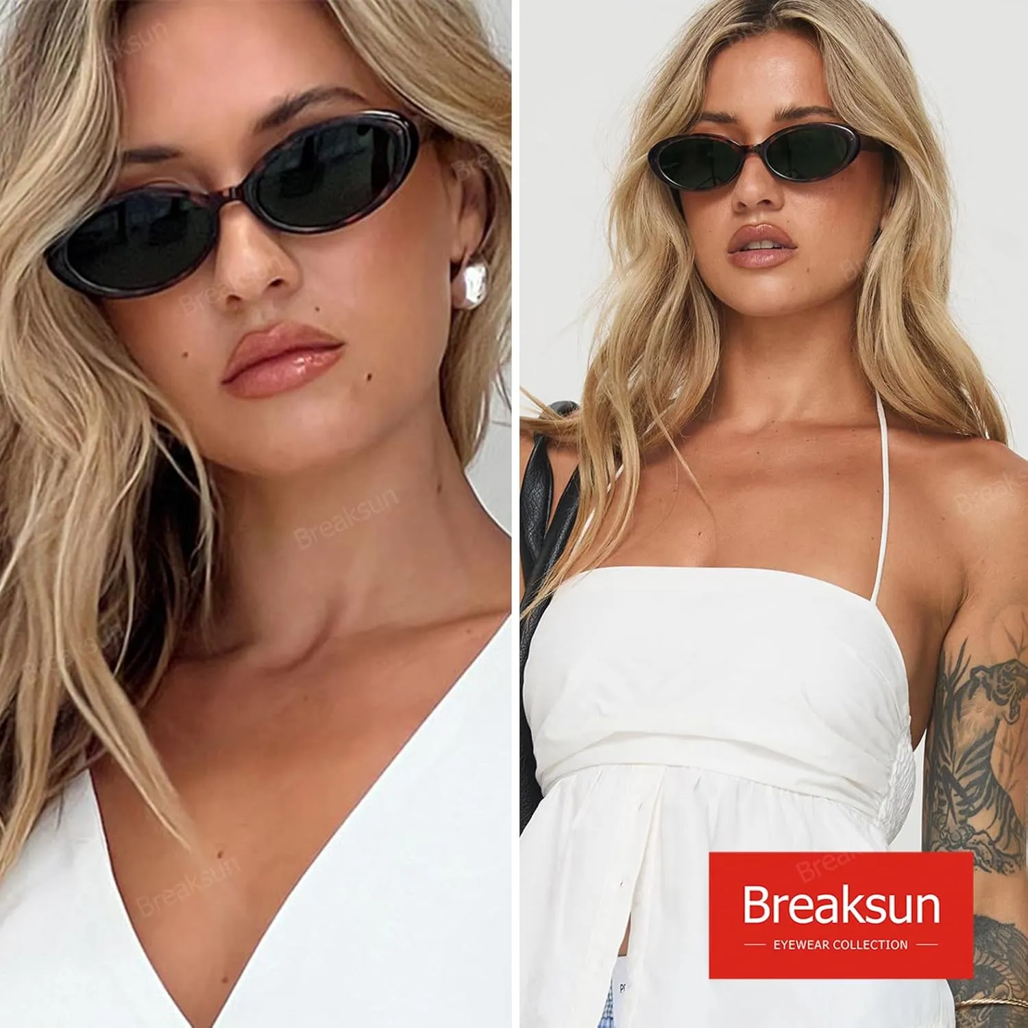 Retro Oval Sunglasses for Women Men Fashion Small Oval Sunglasses 90s Vintage Shades