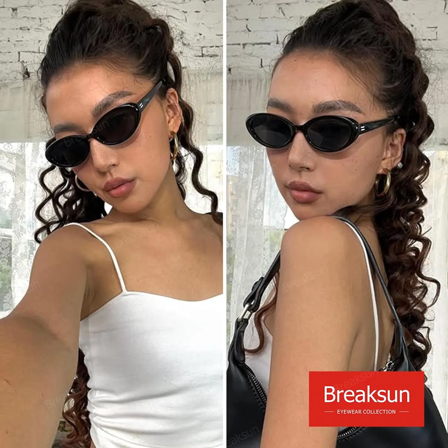 Retro Oval Sunglasses for Women Men Fashion Small Oval Sunglasses 90s Vintage Shades