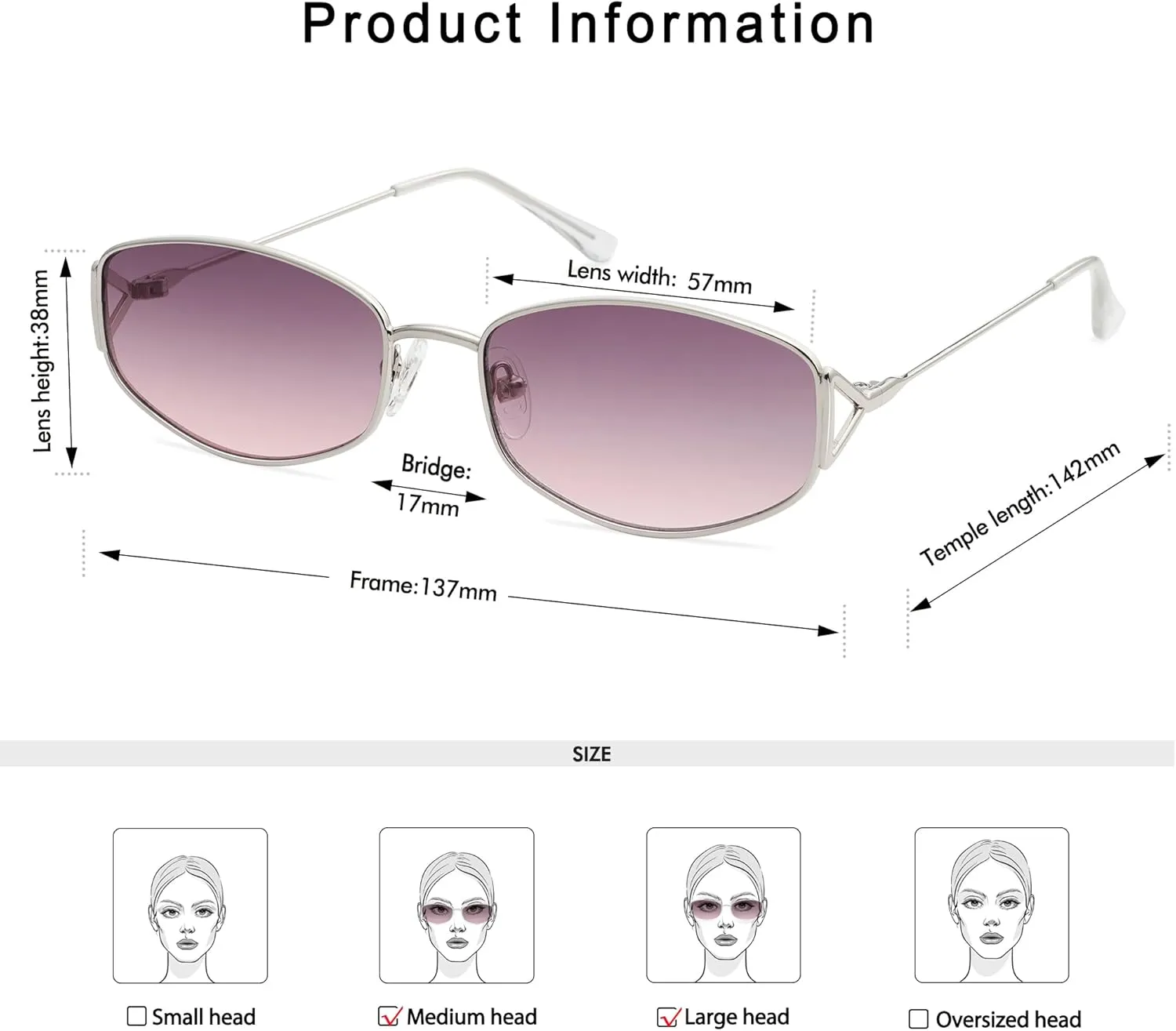 Retro Oval Sunglasses For Women Men Hexagonal Rectangle Metal Frame Sun Glasses AP3625