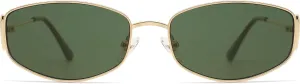 Retro Oval Sunglasses For Women Men Hexagonal Rectangle Metal Frame Sun Glasses AP3625