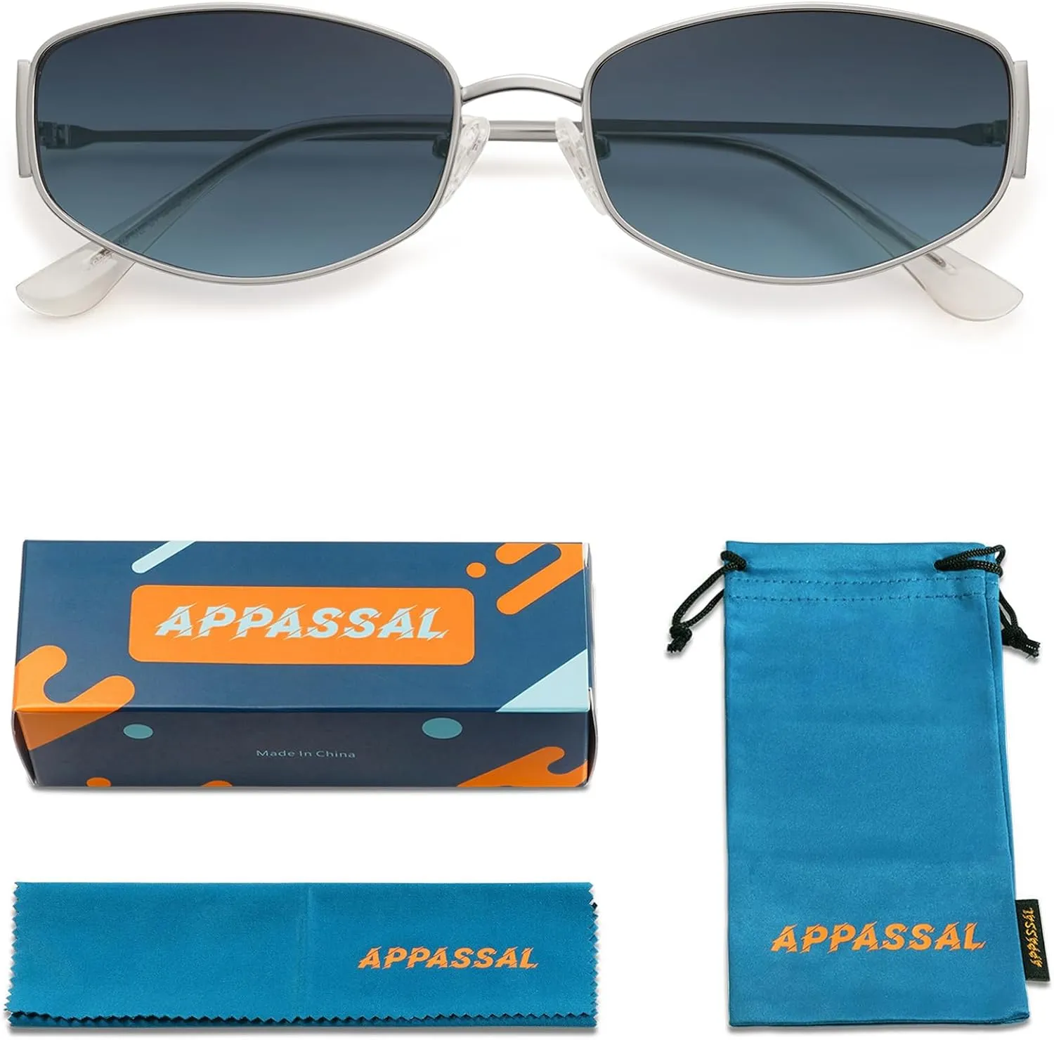 Retro Oval Sunglasses For Women Men Hexagonal Rectangle Metal Frame Sun Glasses AP3625