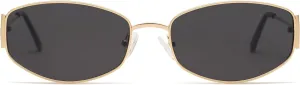 Retro Oval Sunglasses For Women Men Hexagonal Rectangle Metal Frame Sun Glasses AP3625