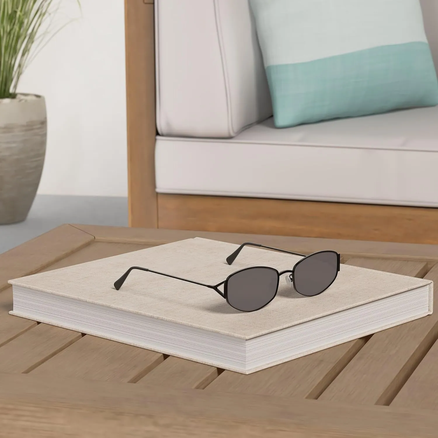 Retro Oval Sunglasses For Women Men Hexagonal Rectangle Metal Frame Sun Glasses AP3625
