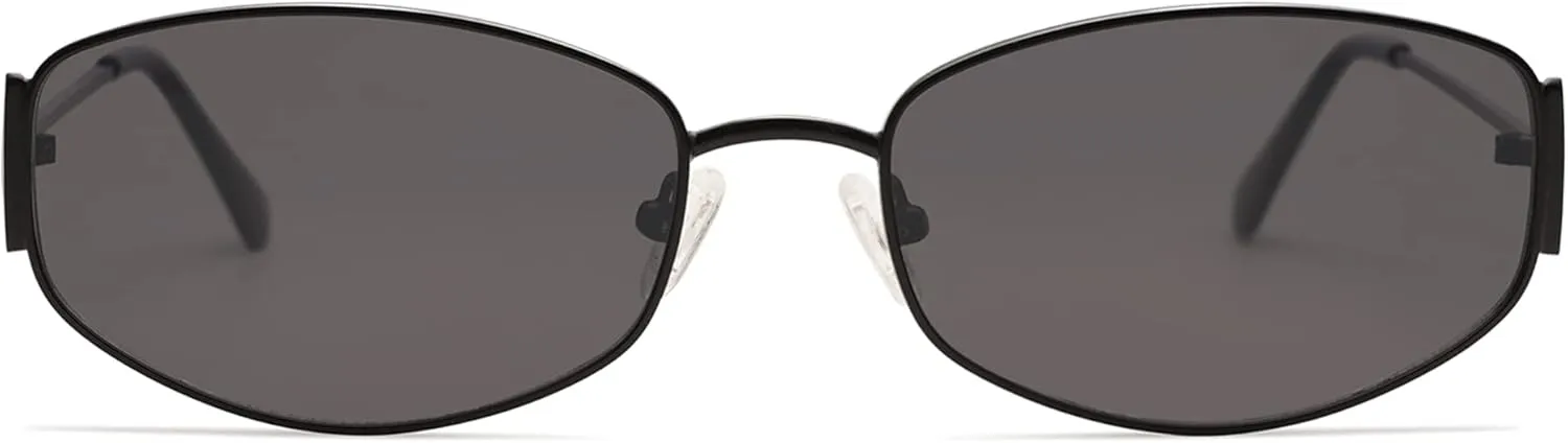 Retro Oval Sunglasses For Women Men Hexagonal Rectangle Metal Frame Sun Glasses AP3625