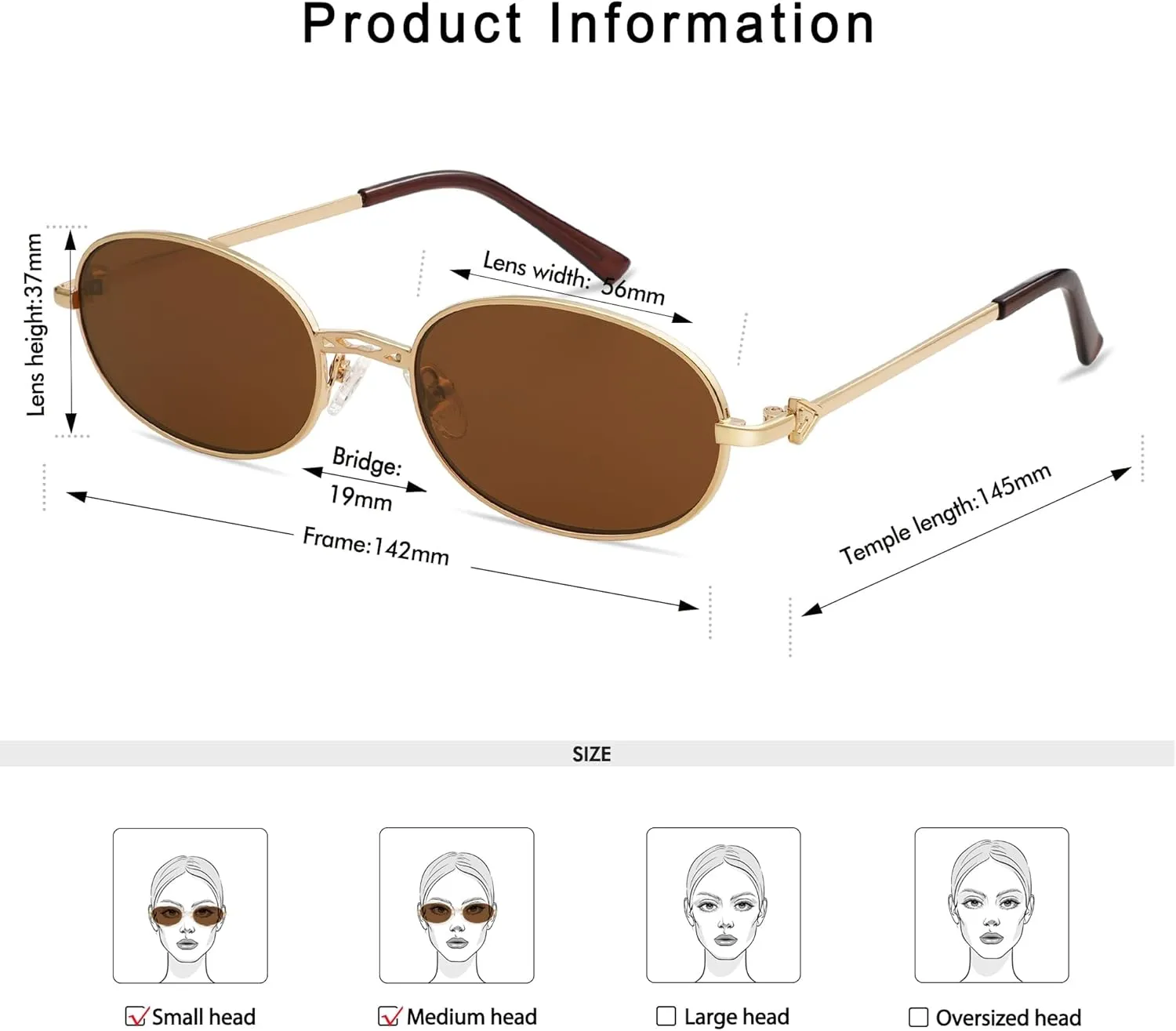 Retro Oval Sunglasses for Women Men Trendy Designer 90s Sun Glasses Classic Shades AP3662