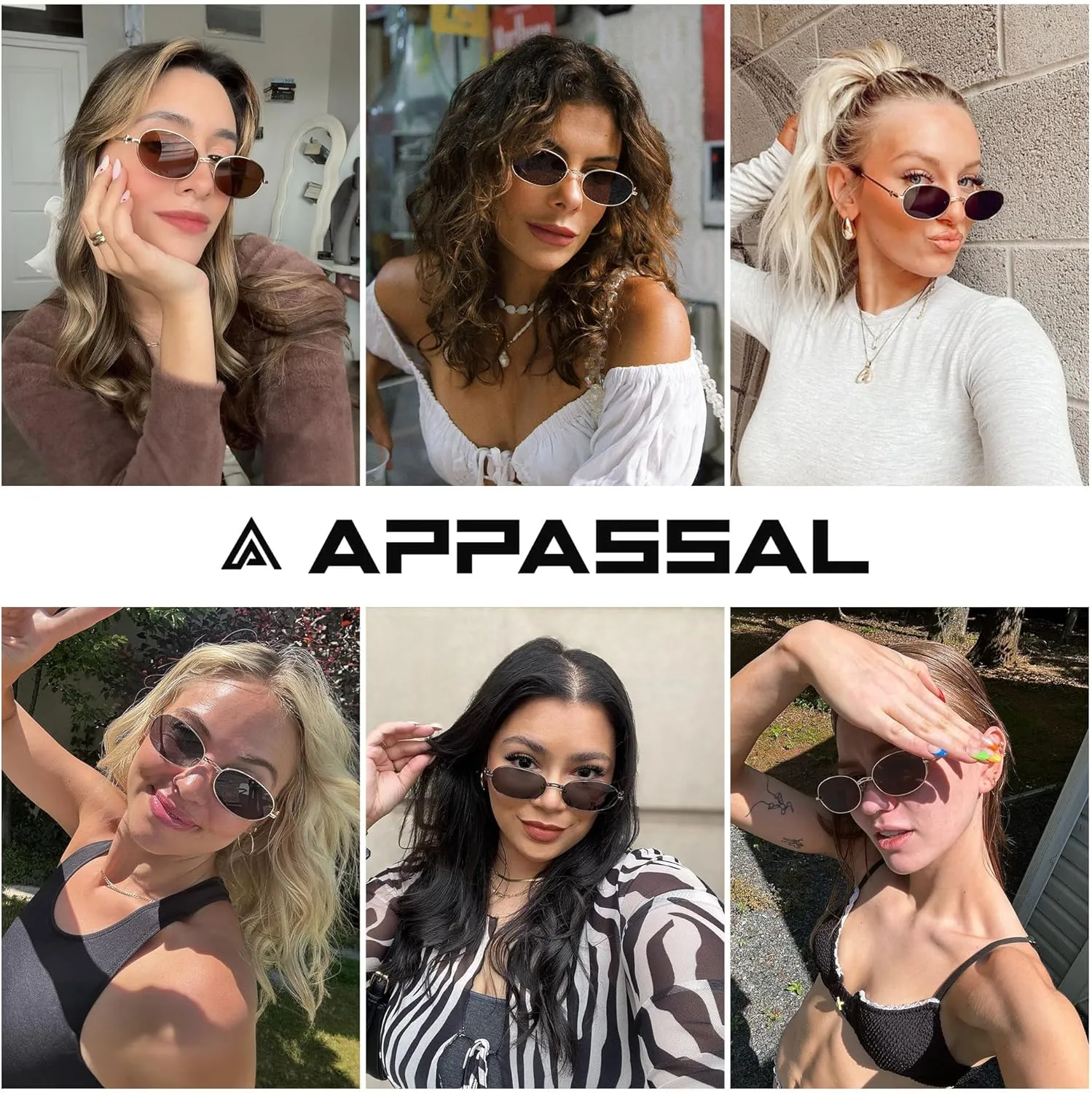 Retro Oval Sunglasses for Women Men Trendy Designer 90s Sun Glasses Classic Shades AP3662