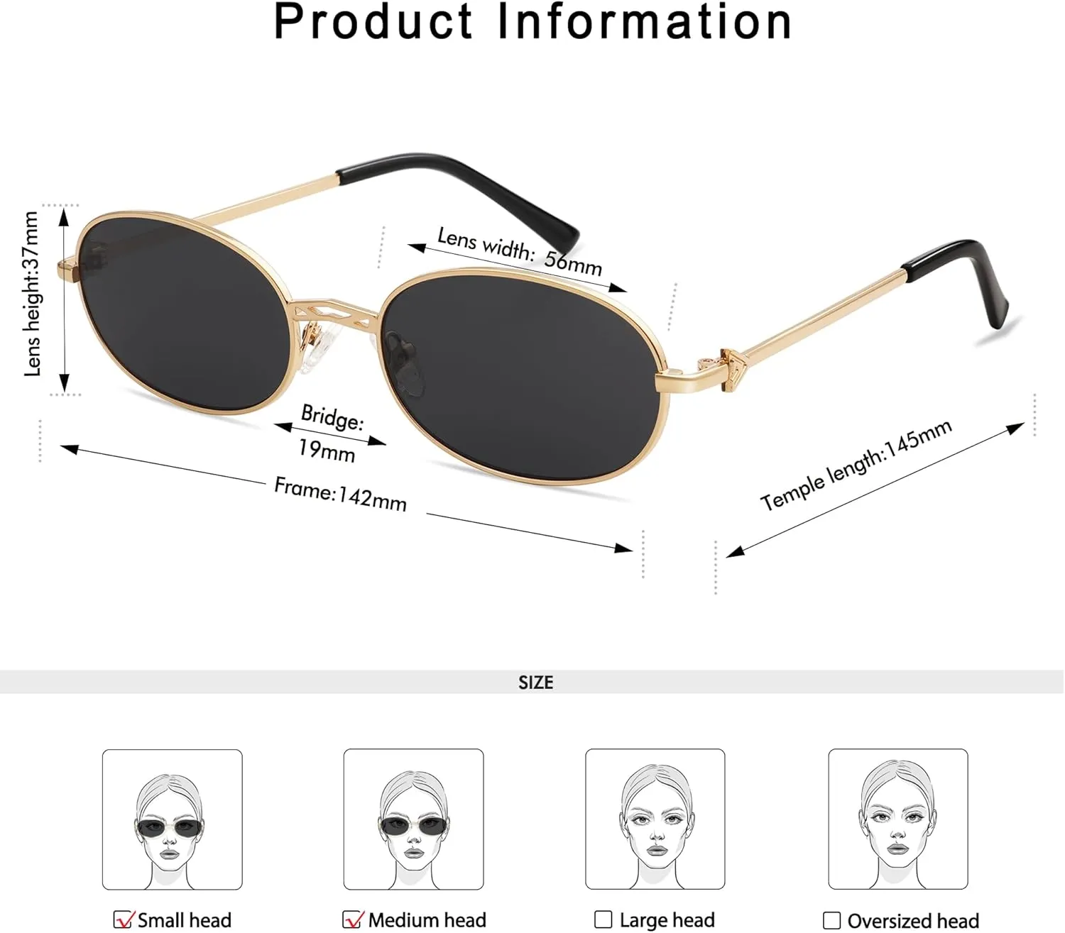 Retro Oval Sunglasses for Women Men Trendy Designer 90s Sun Glasses Classic Shades AP3662