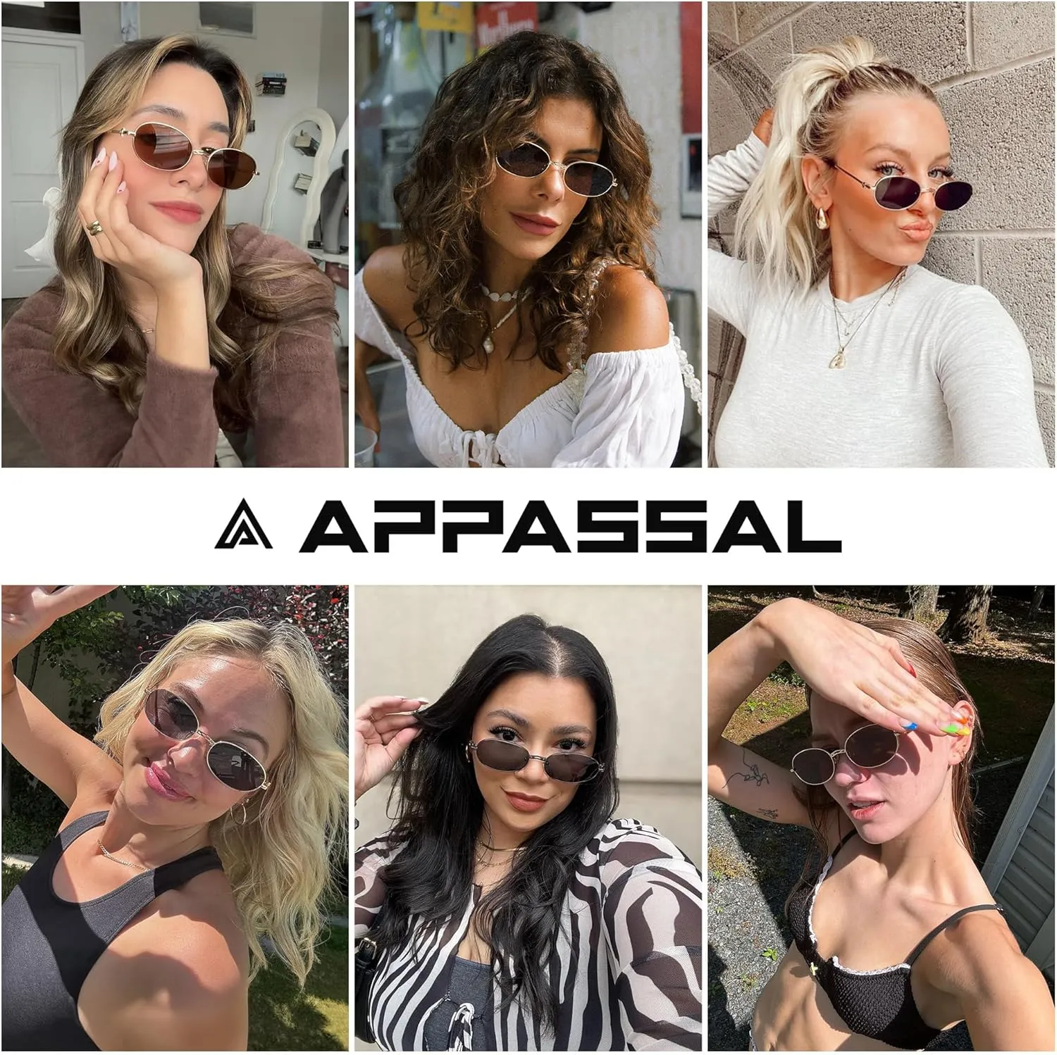 Retro Oval Sunglasses for Women Men Trendy Designer 90s Sun Glasses Classic Shades AP3662