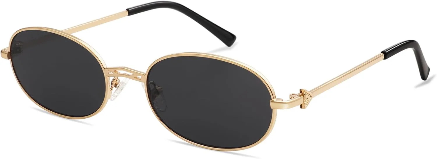 Retro Oval Sunglasses for Women Men Trendy Designer 90s Sun Glasses Classic Shades AP3662