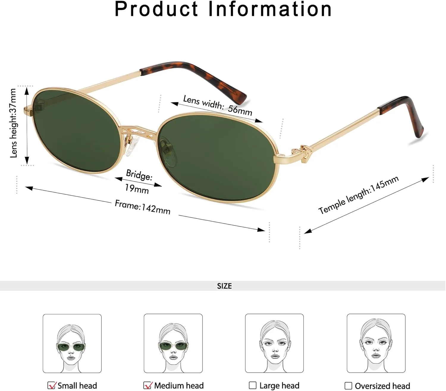 Retro Oval Sunglasses for Women Men Trendy Designer 90s Sun Glasses Classic Shades AP3662