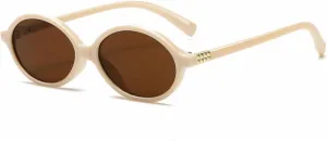 Retro Oval Sunglasses for Women Men Trendy Round Sunnies 90s Vintage Style