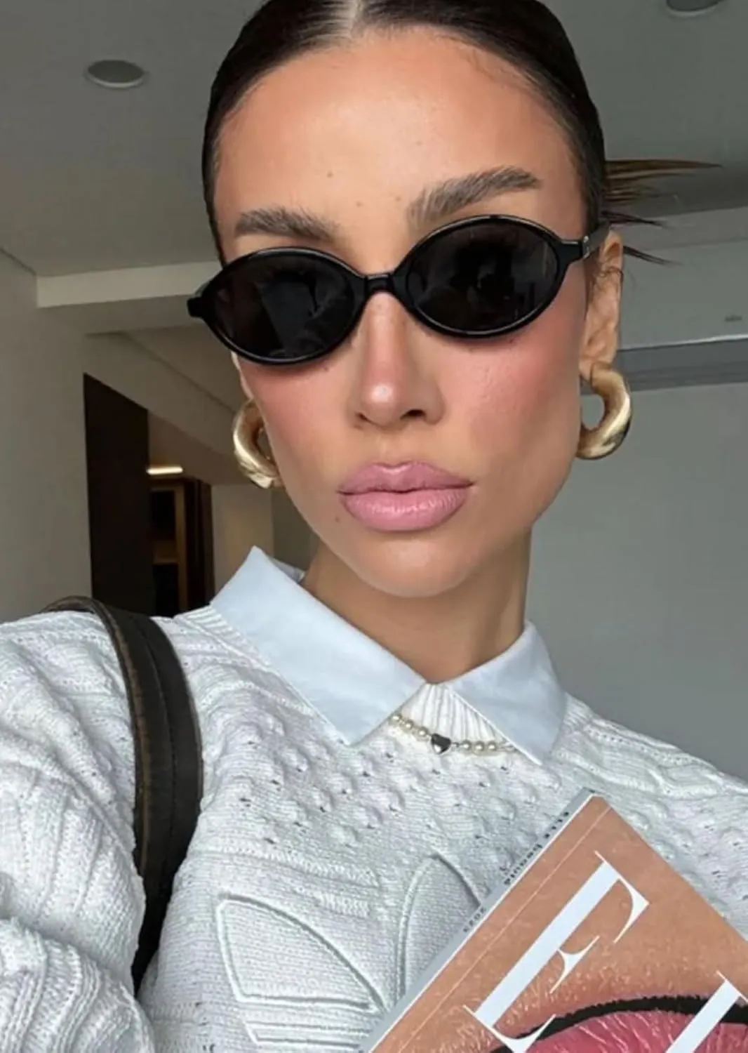 Retro Oval Sunglasses for Women Men Trendy Round Tortoise Sun Glasses 90s Vintage Shades