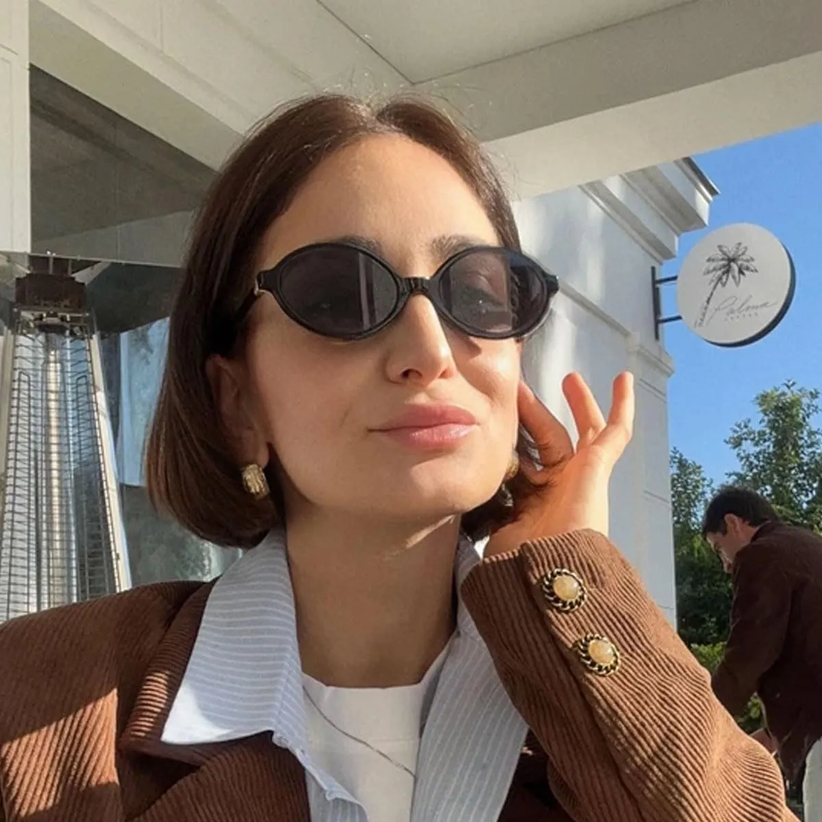 Retro Oval Sunglasses for Women Men Trendy Round Tortoise Sun Glasses 90s Vintage Shades