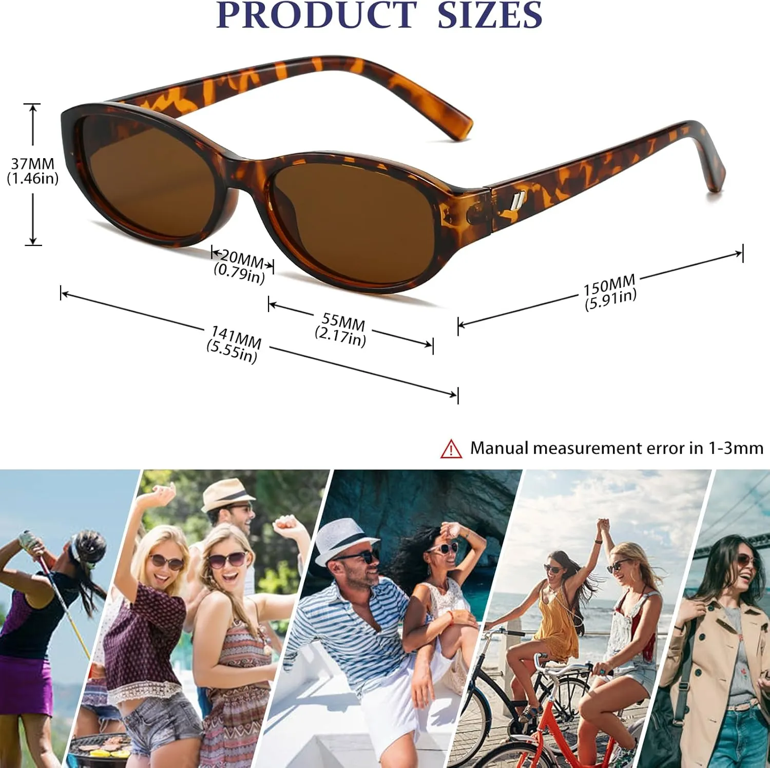 Retro Oval Sunglasses for Women Trendy Cute Womens Small Oval Sunglasses 90s Narrow Cat Eye Shades