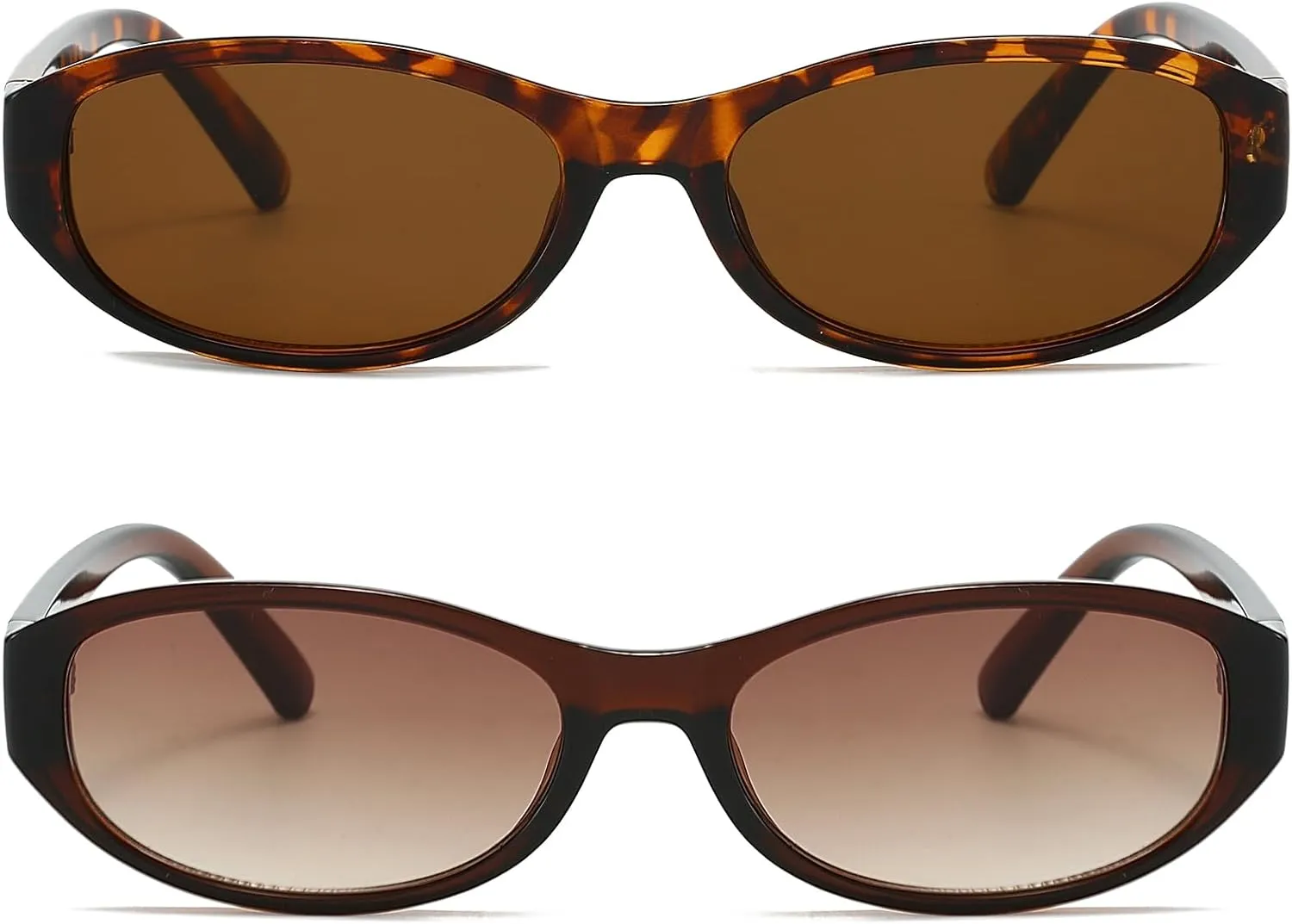 Retro Oval Sunglasses for Women Trendy Cute Womens Small Oval Sunglasses 90s Narrow Cat Eye Shades