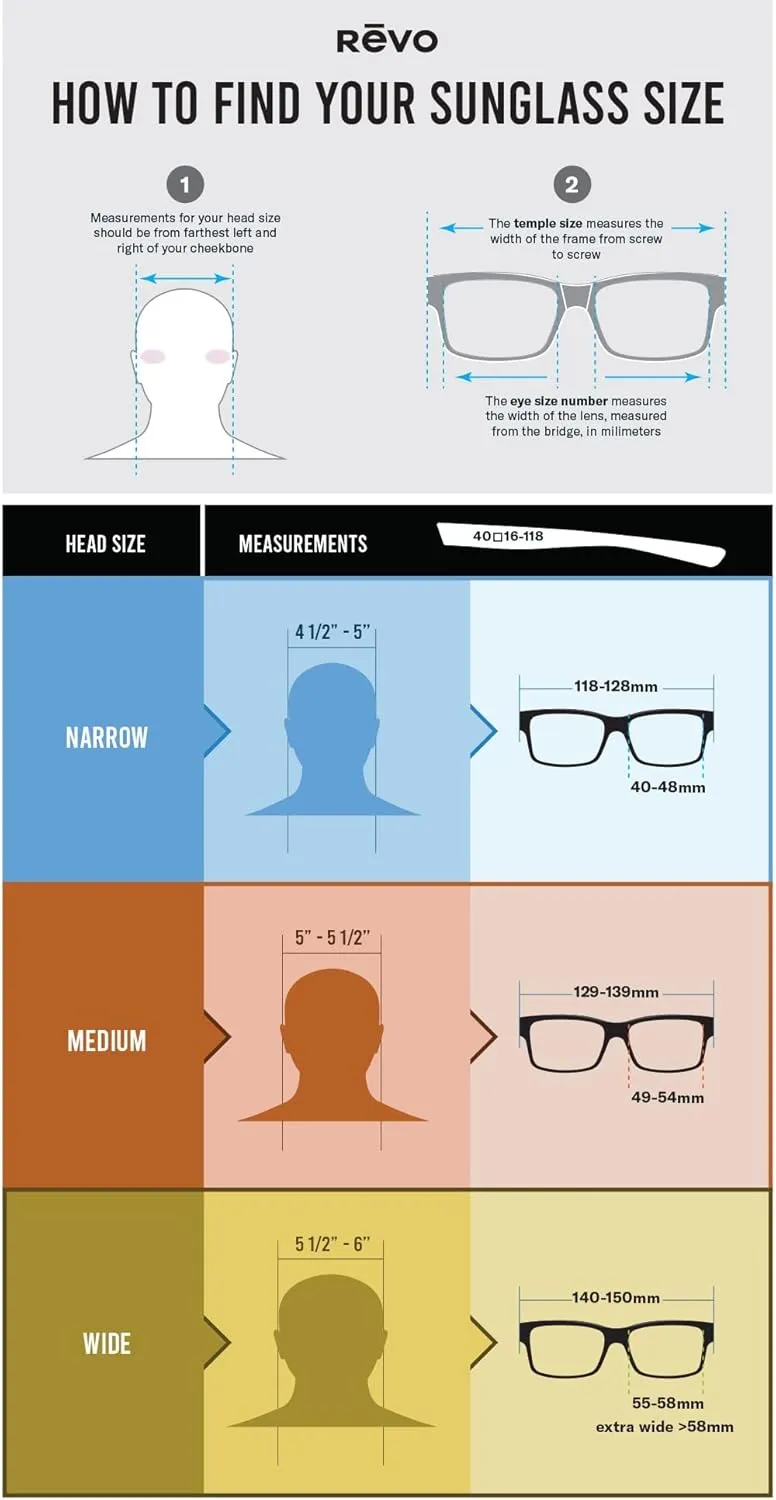 Revo Sunglasses Cobra: Polarized Crystal Glass Lens with Stainless Steel Round Frame