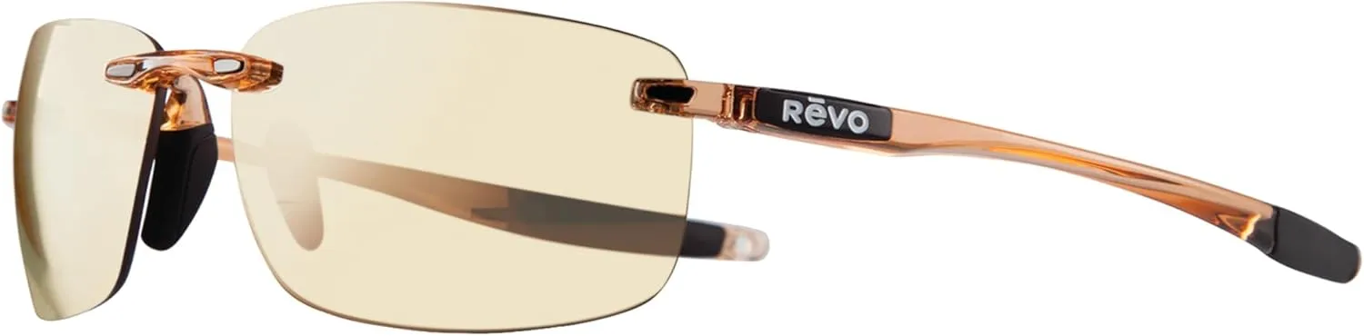 Revo Sunglasses Descend N: Polarized Lens with Rimless Rectangular Frame