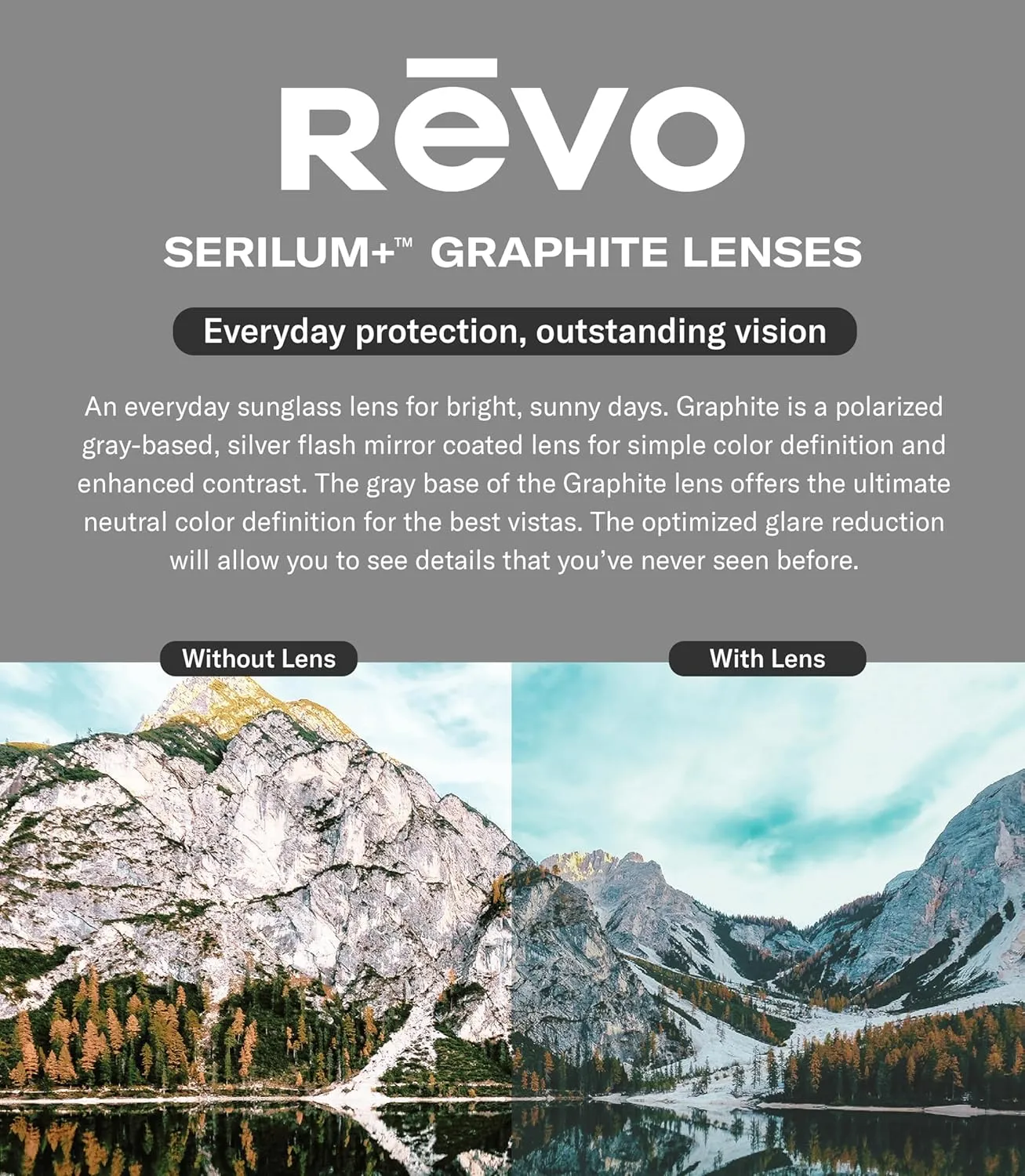 Revo Sunglasses Descend N: Polarized Lens with Rimless Rectangular Frame
