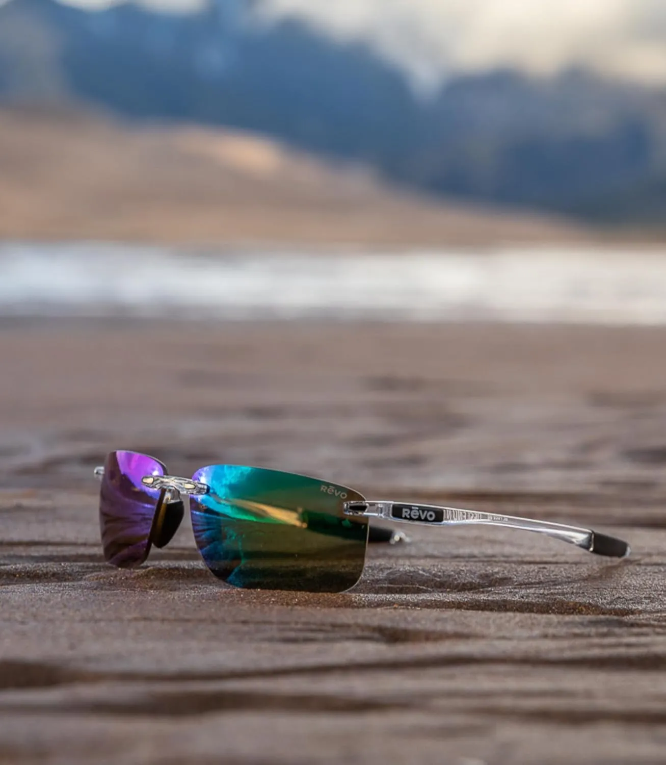 Revo Sunglasses Descend N: Polarized Lens with Rimless Rectangular Frame