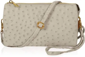 RIAH FASHION Convertible Vegan Leather Wallet Purse Clutch - Small Handbag Phone/Card Slots & Detachable Wristlet/Crossbody