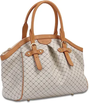 Rioni New Signature (Natural) - Ruched Satchel with Buckle Stn-20252