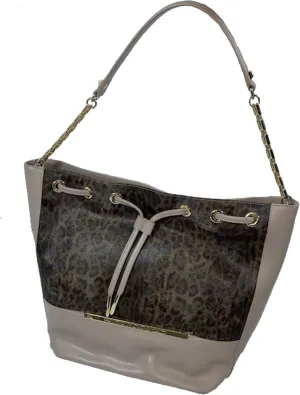 ROBERTO CAVALLI Class Candy Leopard Satchel Bag