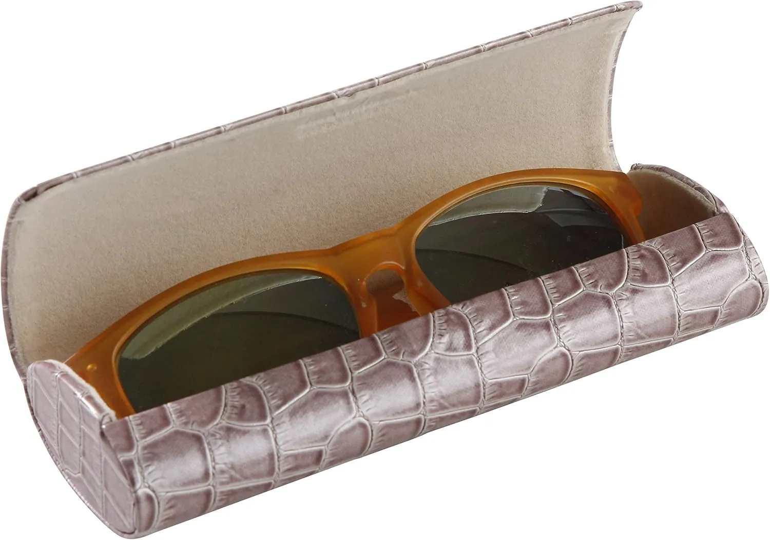 Ron's Optical Clamshell Hard Eyeglass Case Fits Small to Medium Frames Readers for Women Men
