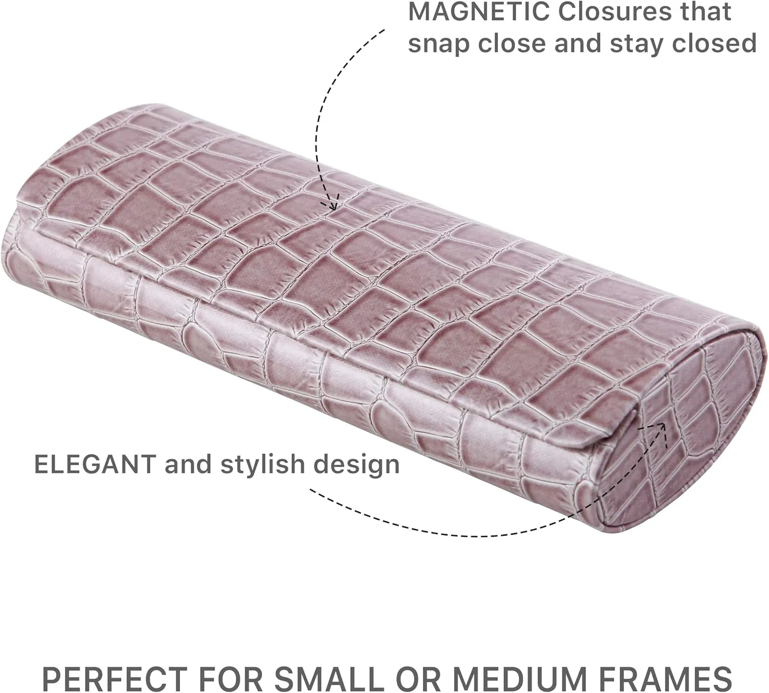 Ron's Optical Clamshell Hard Eyeglass Case Fits Small to Medium Frames Readers for Women Men