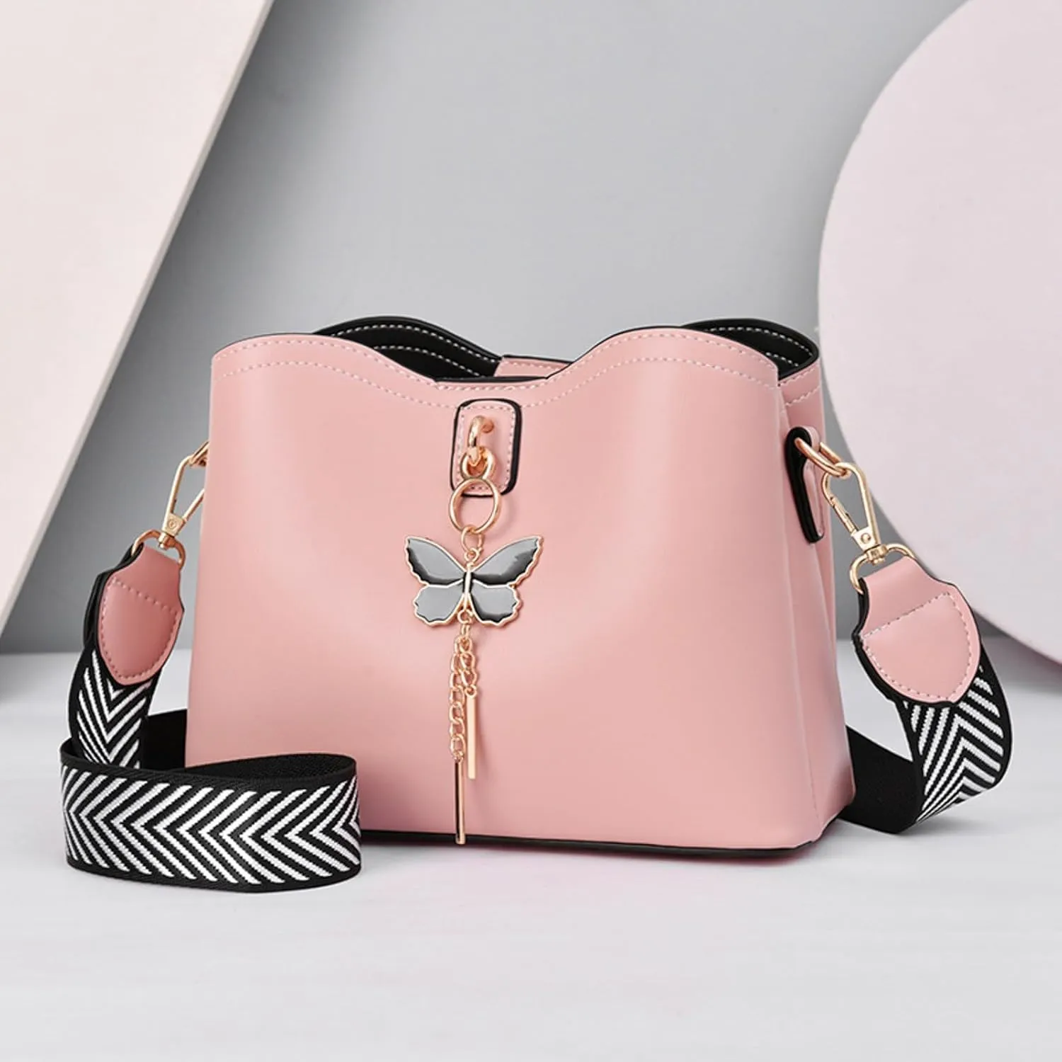 Roomy Multiple Pockets Bag Fashionable And Versatile Women's Casual Large Capacity Simple Solid Color Single