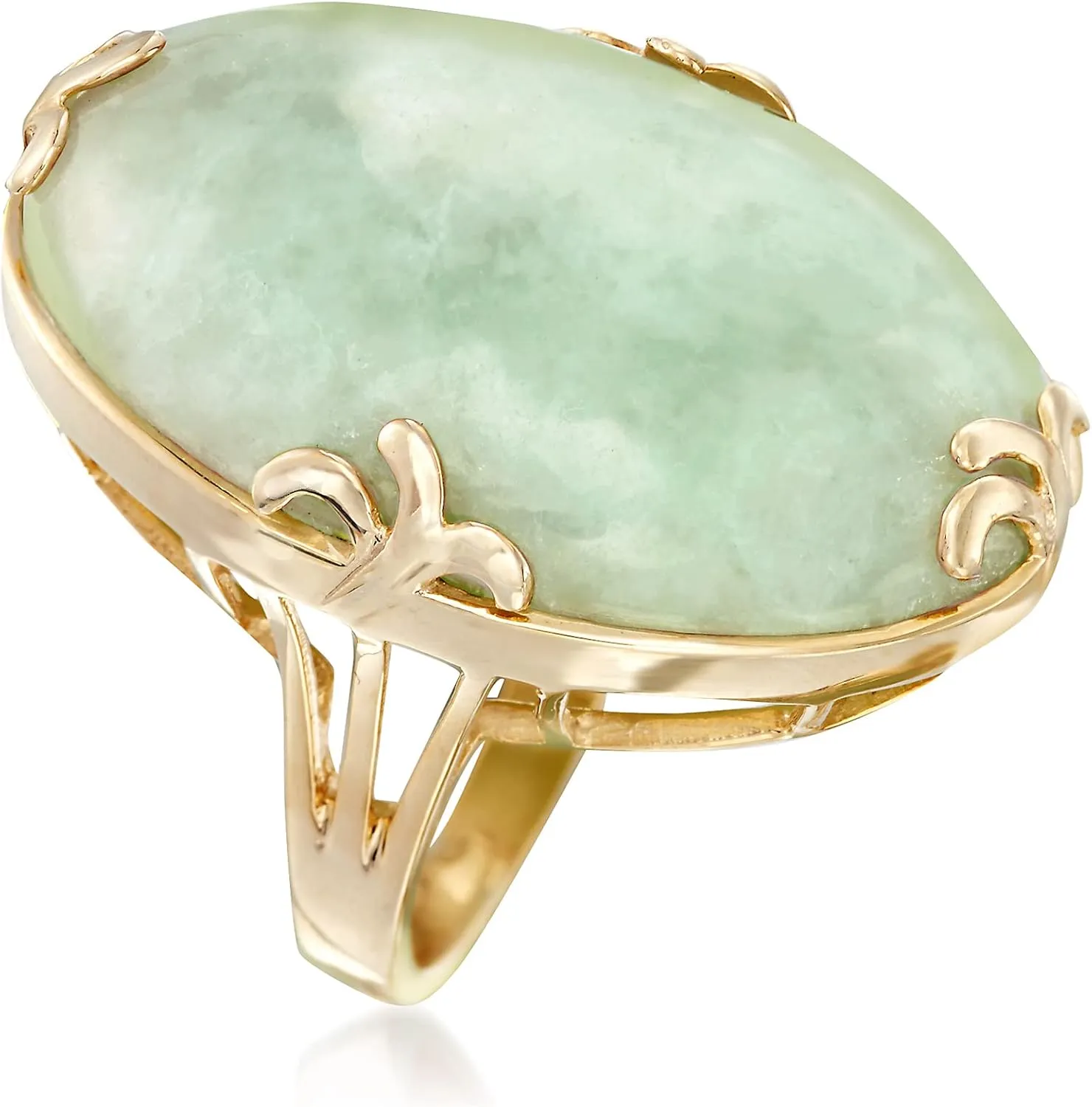 Ross-Simons Jade Ring in 18kt Gold Over Sterling