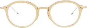Round/Oval Optical Frames White Gold Luxury Eyewear Made In Japan Metal Frame Designer Fashion for Everyday Luxury