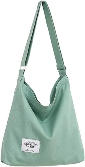 ROUROU Shoulder Bag for Women Casual Crossbody Bag Large Capacity Handbag Canvas Tote Bag Purse