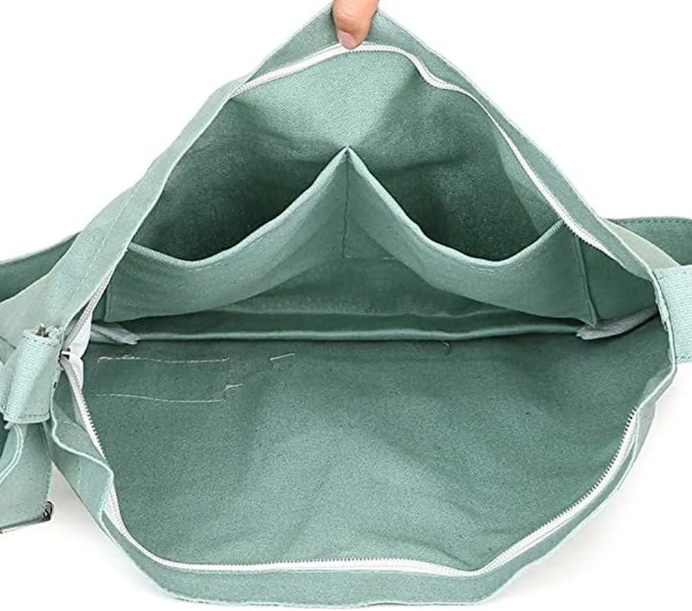 ROUROU Shoulder Bag for Women Casual Crossbody Bag Large Capacity Handbag Canvas Tote Bag Purse