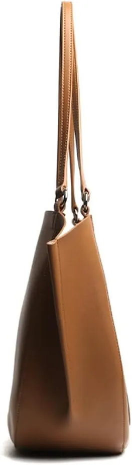 ROUROU Shoulder Bag for Women Multi Pocket Tote Bag Large Capacity Handbag Top Handle Satchel Retro Purse