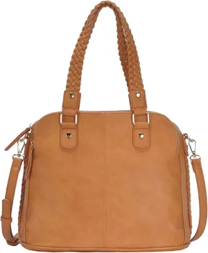Roxanne Satchel | Vegan Leather Satchel for Women | Triple compartment Satchel with Detachable crossbody strap |