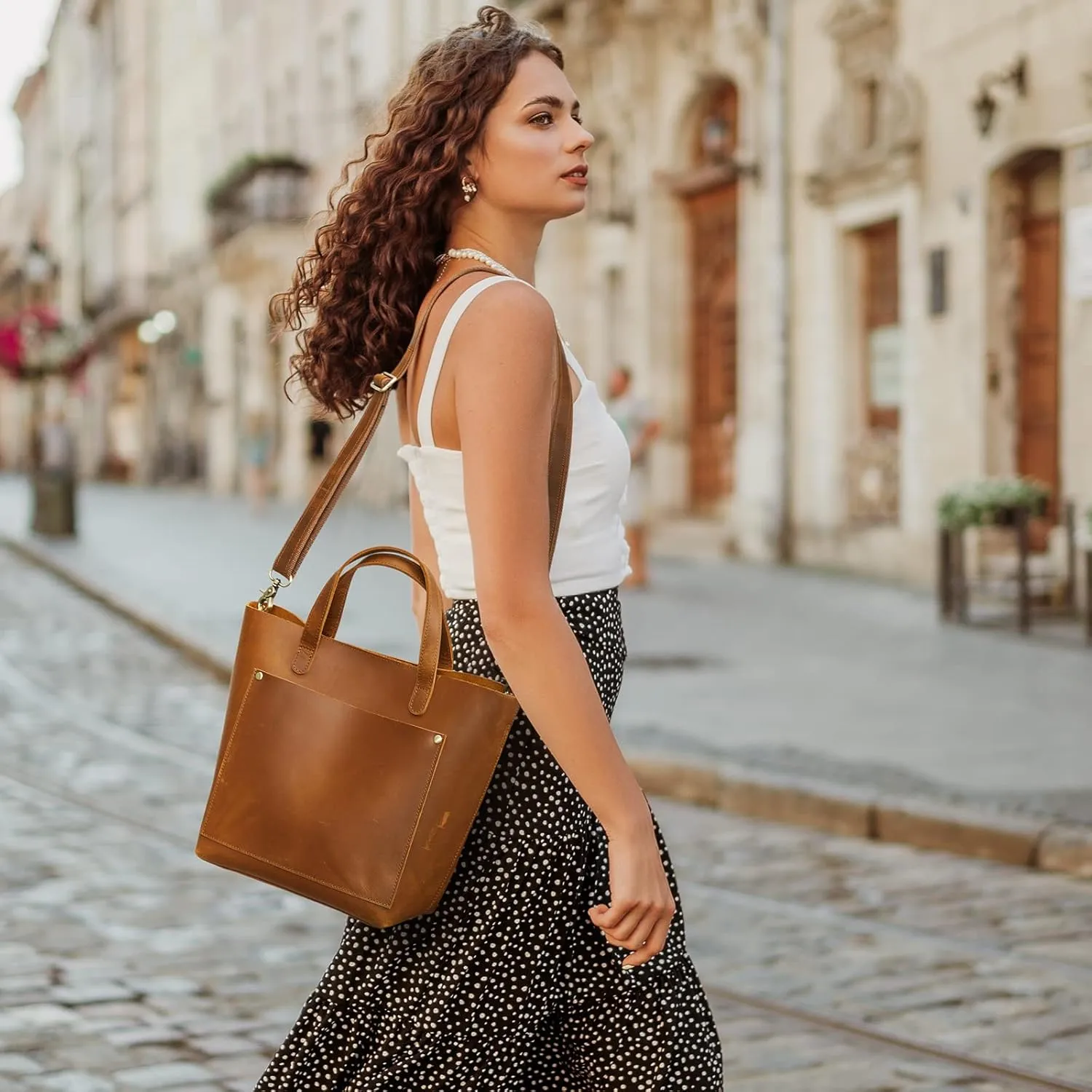 S-ZONE Leather Mini Crossbody Tote Bag Satchel Top-Handle Handbags Shoulder Purses with Inner Pouch