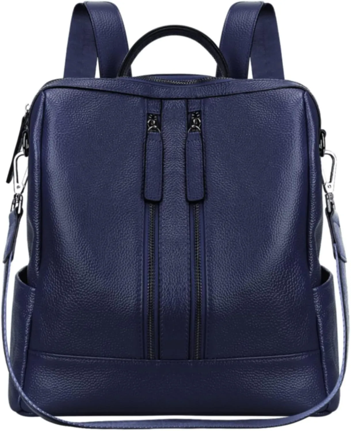 S-ZONE Women Genuine Leather Backpack Casual Convertible Shoulder Bag Purse
