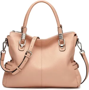 S-ZONE Women Genuine Leather Handbag Shoulder Purse Satchel Tote Crossbody Bag