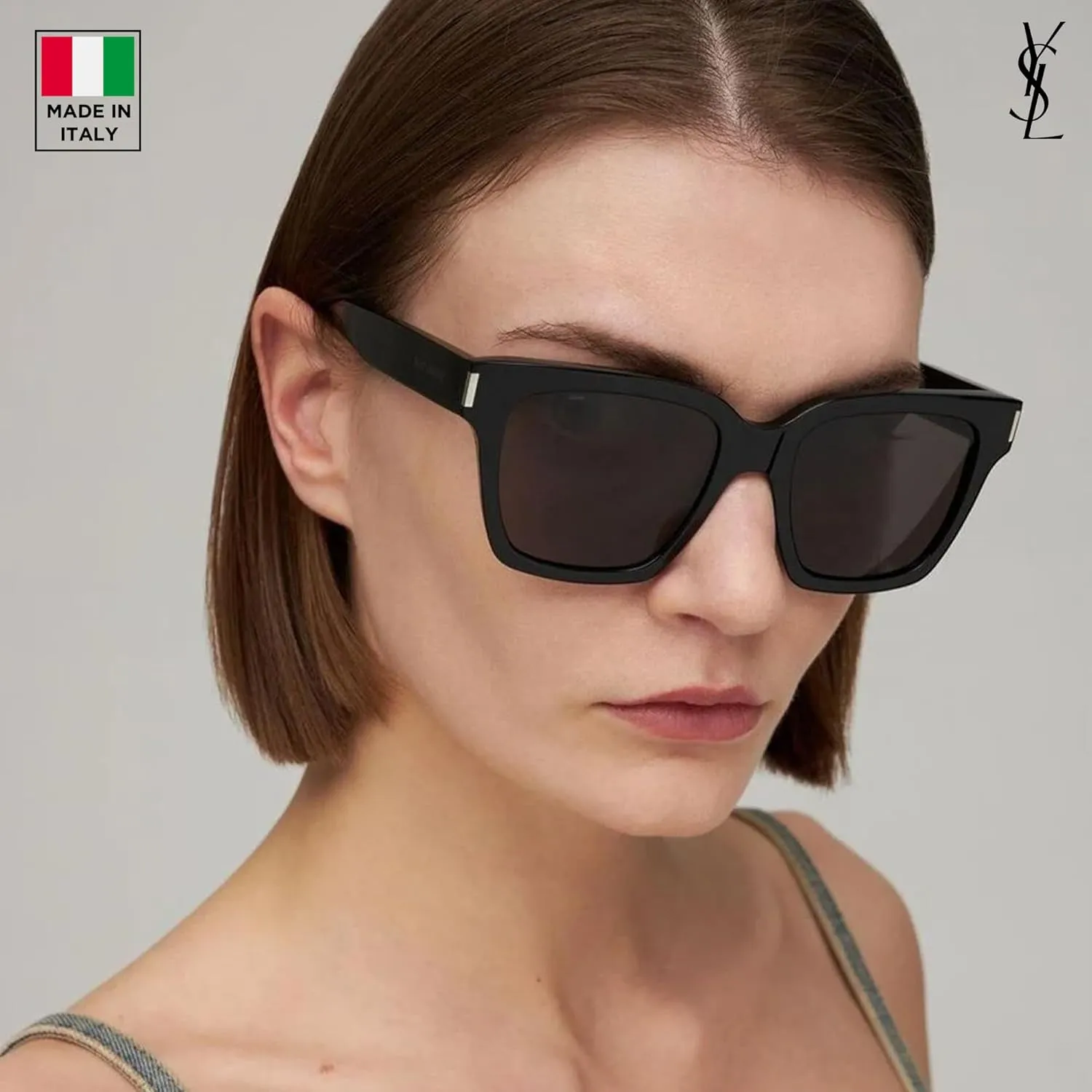 SAINT LAURENT SL 507 rectangular shape Sunglasses   Bundle with eSHADES Luxury Eyewear Kit