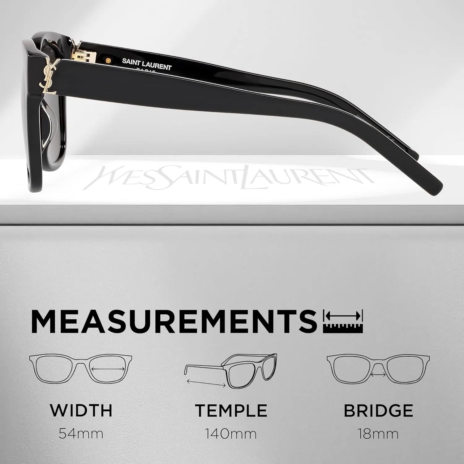 SAINT LAURENT SL M40 rectangular shape Sunglasses   Bundle with eSHADES Luxury Eyewear Kit